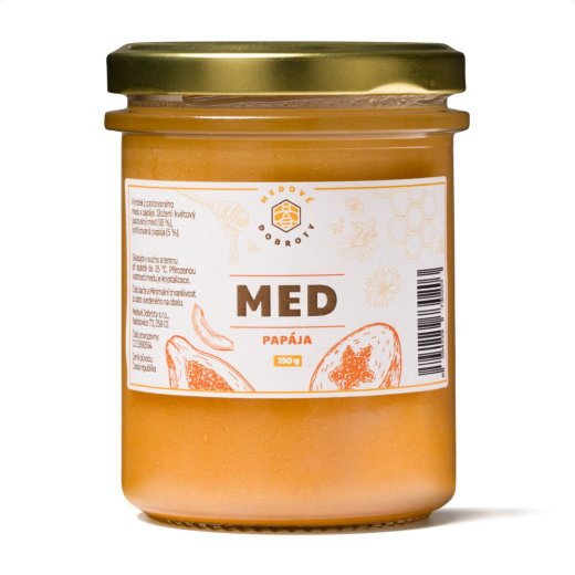 Ochucený pastovaný květový med – Papája