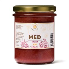 Ochucený pastovaný květový med – Malina
