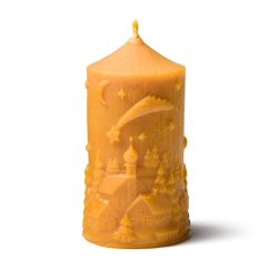 Svíčka z včelího vosku – pohádkové městečko