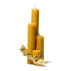 Sada 4 ks adventních stáčených svíček z včelího vosku