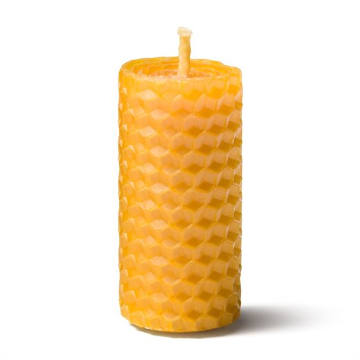 Stáčená svíčka z včelího vosku – malá