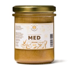 Ochucený pastovaný květový med – Zázvor