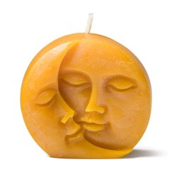 Svíčka z včelího vosku – slunce a měsíc