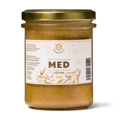 Ochucený pastovaný květový med – Zázvor