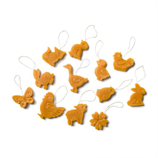 Sada 12 ks závěsných ozdob z vosku – Velikonoce