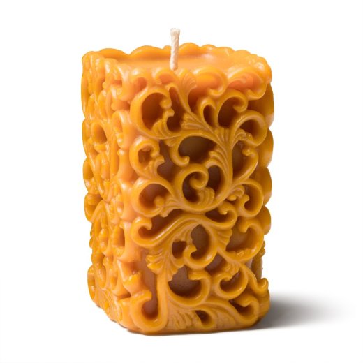 Zdobená svíčka z včelího vosku – ornamenty