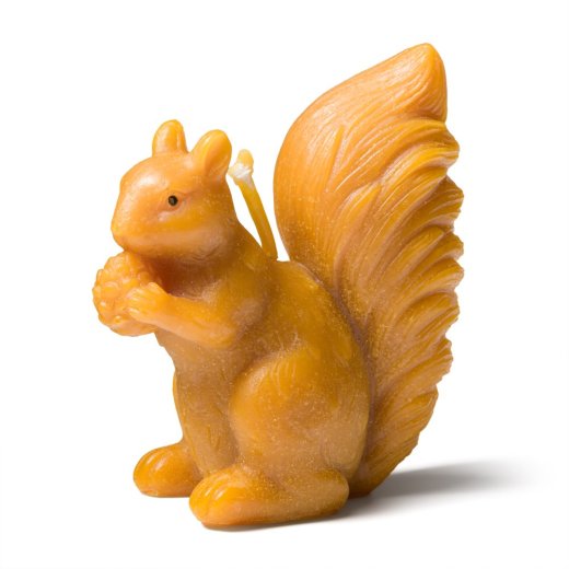 Svíčka z včelího vosku – veverka