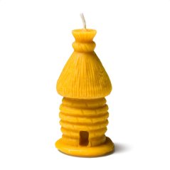 Svíčka z včelího vosku – včelí úl vysoký